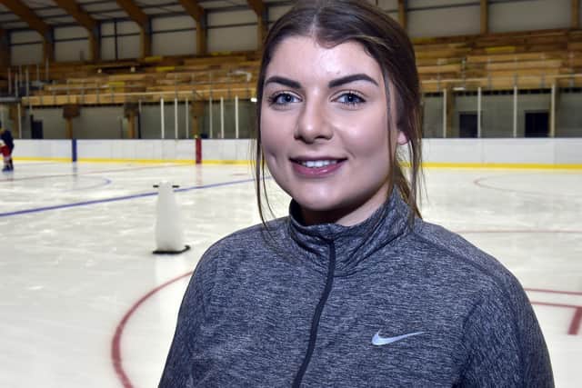 Coach Chloe Hadfield, 19, who is excited to have a permanent home on the ice