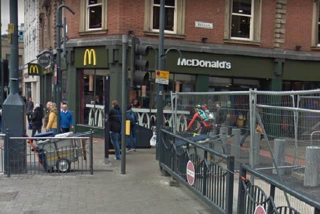 Fraaz Sarwar attacked his victim outside McDonald's, on Briggate.