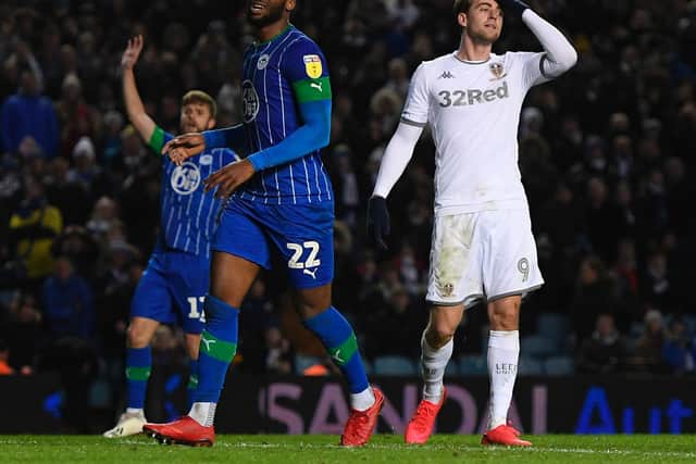 Patrick Bamford missed chances in Saturday's defeat by Wigan Athletic (Pic: Getty)