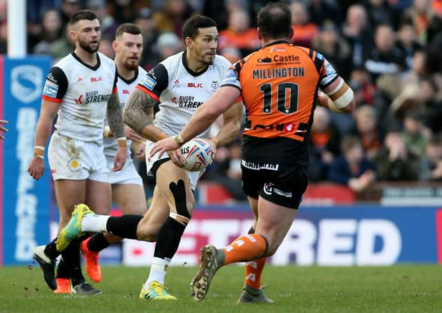 Toronto Wolfpack's Sonny Bill Williams in action against Castleford Tigers at Emerald Headingley. PIC: Richard Sellers/PA Wire