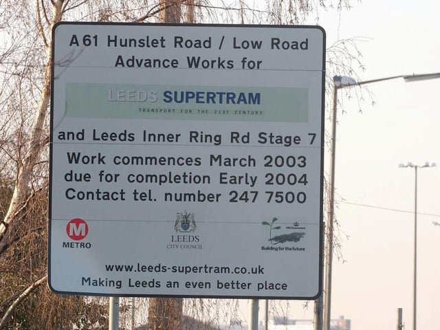 In 2003 preliminary construction work started on the Supertram.
