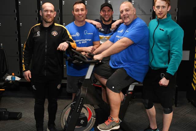 From left: Danny Orr, Paul Burns, Dale Cogan, Mark Hudson and Pure Gym manager Rick O'Hara