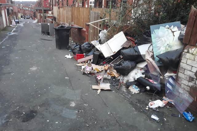Stock photo of fly tipping on Milan Road in Harehills. Photo provided by Clean Leeds, run by Leeds Council.
