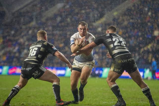 Cameron Smith on the charge against Hull FC.