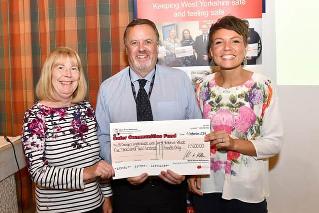 West Yorkshire Police and Crime Commissioner Mark Burns-Williamson presented a 5,200 grant to St George's Lighthouse.