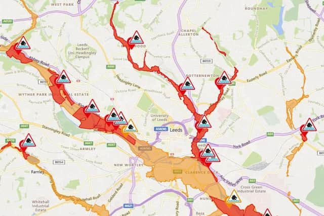 Flood warnings Leeds