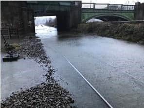 Flooding at Kirkstall Forge.