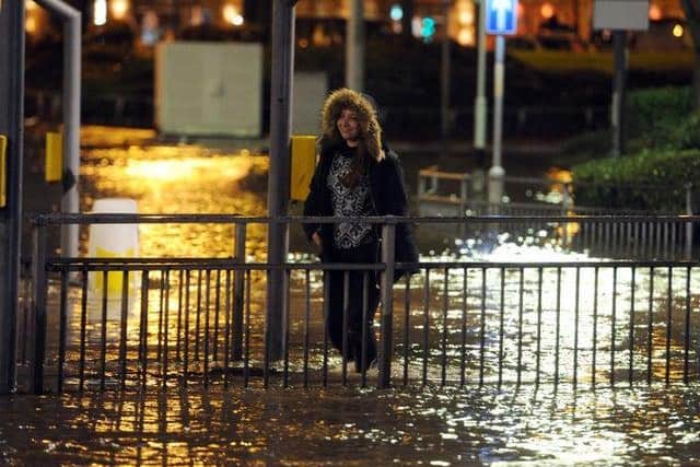 Flooding at Cardigan Fields in 2015.