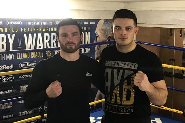 Team GB amateur boxer Conor Loftus, left, alongside Liam Hayes, who is looking to turn professional in the coming weeks. PIC: Jacob Kilbride