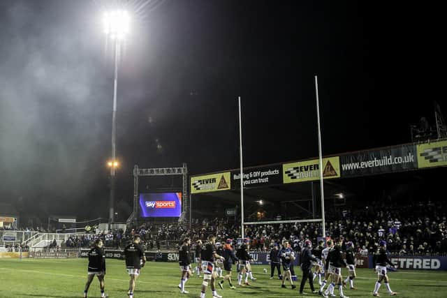 Wakefield Trinity's Mobile Rocket Stadium was deemed unsafe as a sensible precaution at the height of Storm Ciara. PIC: Allan McKenzie/SWpix.com