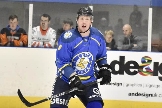 Leeds Chiefs' defenceman Steve Duncombe 
is out injured indefinitely. 
Picture courtesy of Steve Brodie