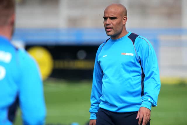 Guiseley's joint-manager, Marcus Bignot. PIC: Steve Riding