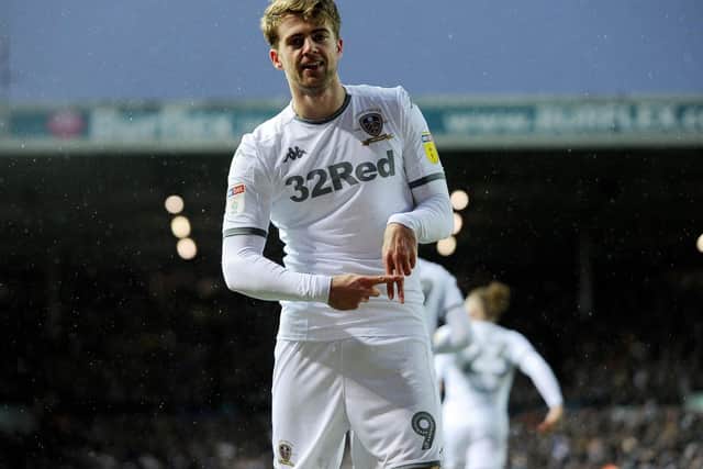BACKED: Leeds United striker Patrick Bamford is odds-on to end a run of three games without a goal in Saturday's Championship hosting of Bristol City. Picture by Simon Hulme.