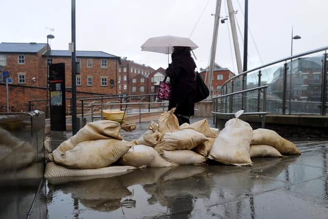 Flood preparations in Leeds.