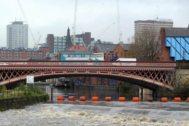 The River Aire is at risk of flooding.