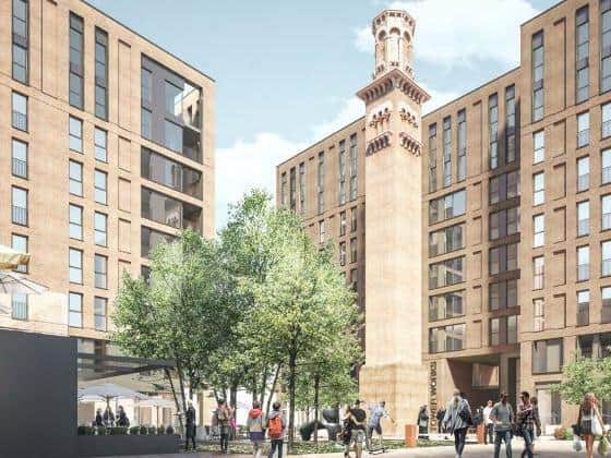 An artist's impression of the Tower Works development.