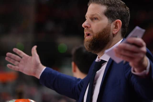 NIGHT TO FORGET: Sheffield Steelers' head coach Aaron Fox shows his frustration on the bench during Saturday night's defeat to Dundee Stars. Picture: Dean Woolley.