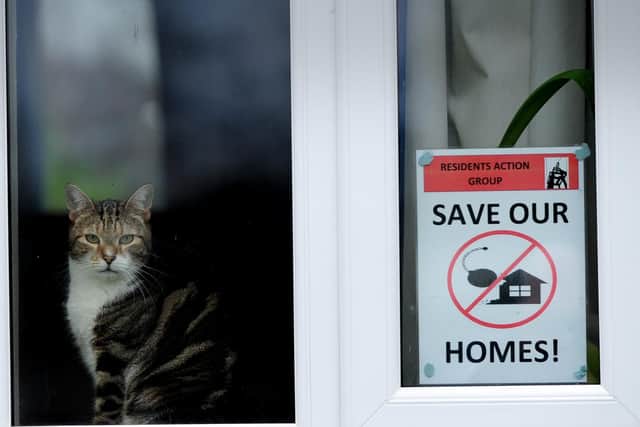 Many residents have pets and fear what will happen to them if they are forced to move.