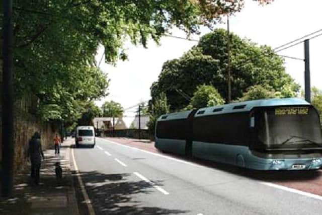 How the Trolleybus might have looked on Otley Road.