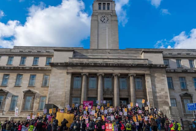 Staff at the University of Leeds and Leeds Trinity University are set to walk out for 14 days