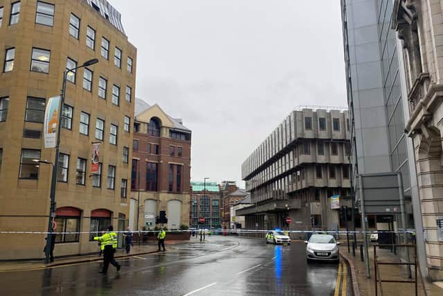City Point, to the right of the picture, was one of the buildings evacuated by police as they cordoned off King Street and Park Place