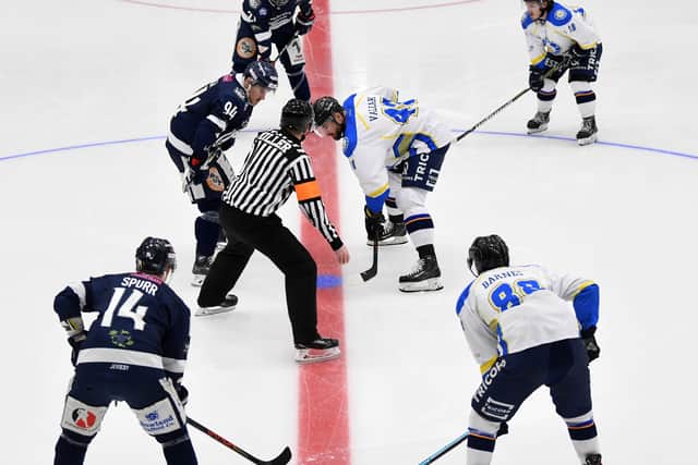 WE'LL MEET AGAIN: 
Leeds Chiefs will face-off against Sheffield Steeldogs for a second time at Elland Road on Sunday. The visitors won 4-1 on the rink'sopening night last month.