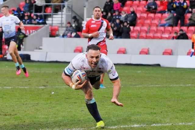 Luke Gale get Leeds Rhinos back into the game at Salford.