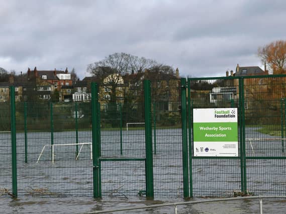 The heavy rain caused flooding in Yorkshire.