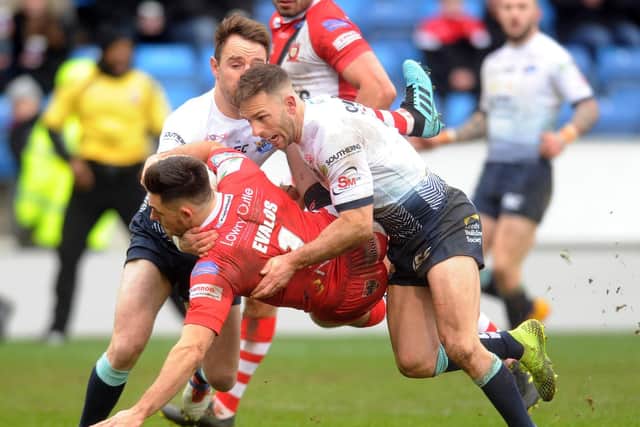 Richie Myler, left, and Luke Gale got Leeds Rhinos on the front foot against Salford. PIC: Steve Riding