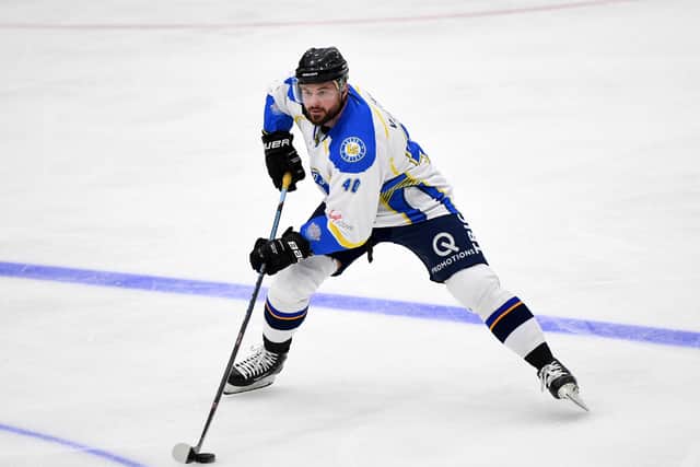 MAN OF THE MOMENT: Patrik Valcak hit the overtime winner - and his hat-trick goal - edge out Sheffield Steeldogs at Elland Road on Sunday night. Picture: Jonathan Gawthorpe.