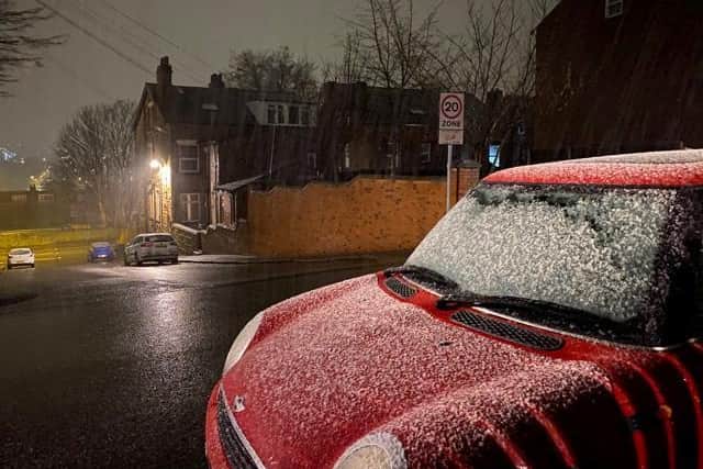 Heavy snow has fallen across Leeds