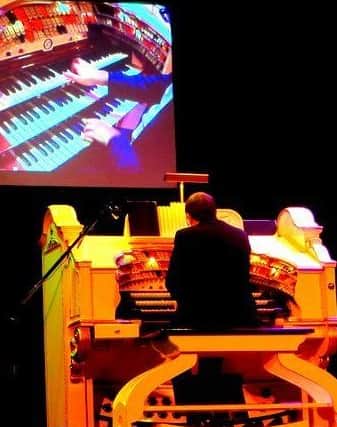 The Compton Christie organ in Ossett has an HD screen so the audience  can see the key strokes.