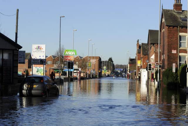 Kirkstall Road in the devastating boxing day floods of 2015. Picture: Bruce Rollinson
