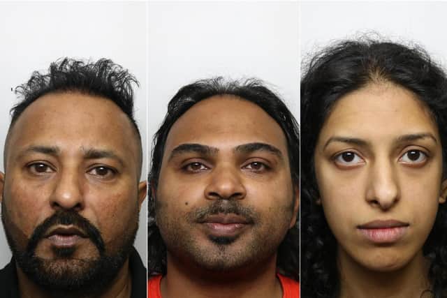 Mohammed Iftikar Azad, Vishal Thapar and Semia Hussain have been jailed for more than 40 years in total.