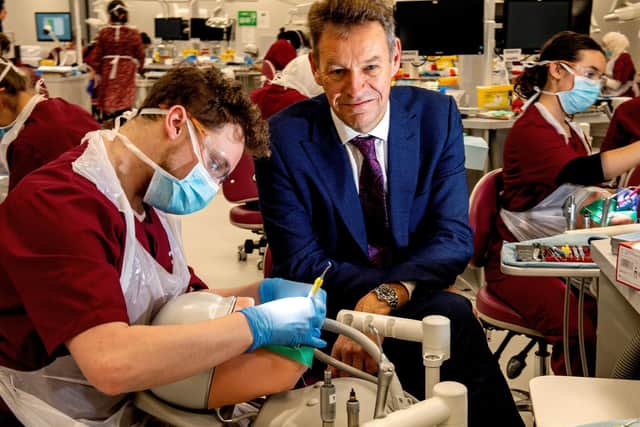 Professor Paul Stewart, Executive Dean of the Faculty of Medicine and Health, University of Leeds, pictured in one of the Dental School facilities.
27 February 2020.
Picture Bruce Rollinson