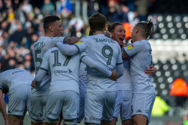 Leeds United celebrated a 4-0 win at Hull City with goals from Luke Ayling, Pablo Hernandez and Tyler Roberts (2) (Pic: Tony Johnson)