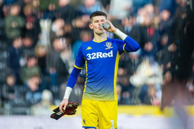 ICE COOL: French goalkeeper Illan Meslier was unruffled during his Leeds United league debut in Saturday's Championship clash at Hull City. Picture by Tony Johnson.