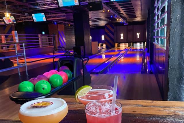 Cocktails and bowling at Roxy Lanes, Bond Street