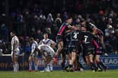 Hull FC's players celebrate Marc Sneyd's golden-point drop goal. Picture: Jonathan Gawthorpe