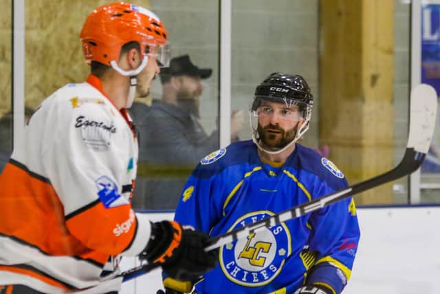 Sam Zajac is determined to avoid Telford Tigers celebrating a league title at Elland Road on Sunday night. Picture courtesy of Mark Ferriss.