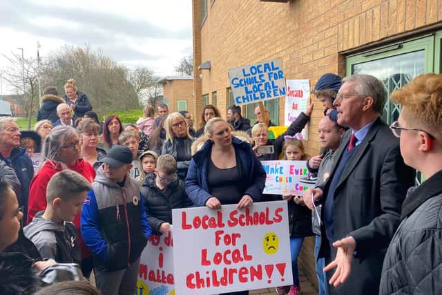 The parents put their concerns to Leeds CentralMP Hilary Benn and Councillor Jonathon Pryor