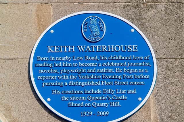 The Blue Plaque unveiled in honour of Keith Waterhouse. PIC:James Hardisty