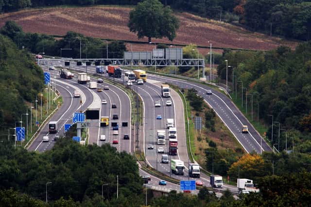 There are major delays on the M62 after a crash (stock photo)