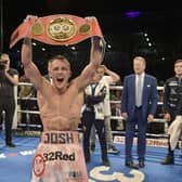 UNFORGETTABLE: Promoter Frank Warren looks on as Josh Warrington celebrates becoming IBF featherweight champion of the world after defeating Lee Selby at Elland Road in May 2018. Picture by Steve Riding.