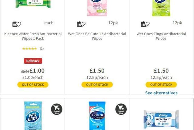 At Asda, manyanti-bacterial products are out of stock online (Photo: Asda/PA Wire)