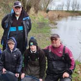 South Yorkshire-based angler Kev Holvey, left, with tutors Al Gerrard and Neil Johnson showing the kind of catches juniors can expect at Goole’s Moorfield Farm.