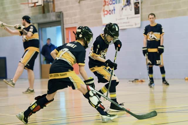 South Leeds Rams Ball Hockey Club youngsters are put through their paces during training training.
 Picture: Jonathan Gawthorpe