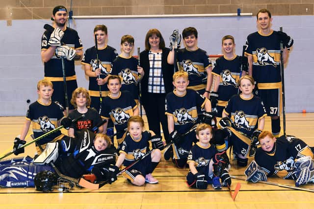 South Leeds Rams Ball Hockey Club juniors, who train at Middleton Leisure Centre. 
Picture : Jonathan Gawthorpe