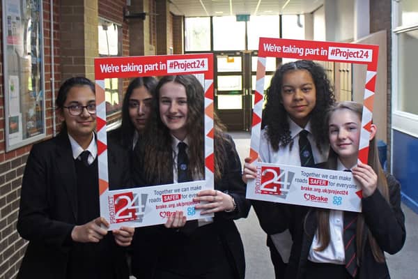 Year 9 students Sahabia Hussain, Aisha Ali, Polly Barker, Ebony Ahmed and Katie Thorne are taking part in Brakes Project24 competition.