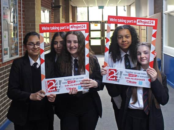 Year 9 students Sahabia Hussain, Aisha Ali, Polly Barker, Ebony Ahmed and Katie Thorne are taking part in Brakes Project24 competition.